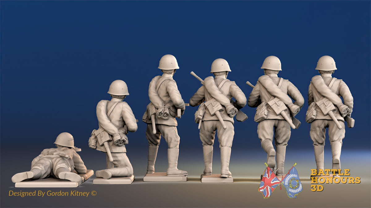 Russian light machine gun summer helmet figures view 2