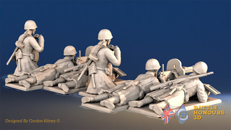 Russian Maxim machine gun greatcoat helmet team view 2