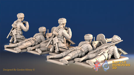 Russian Maxim machine gun padded fur hat team view 2