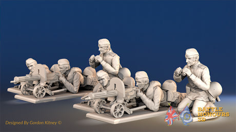 Russian Maxim machine gun summer side cap team view 1
