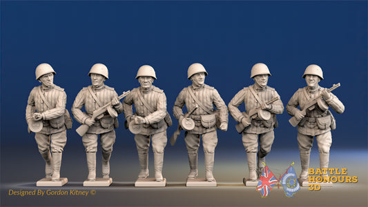 Russian Padded Uniform Advancing Helmet MG Team