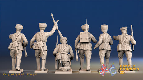 Russian padded command miniature figures view 2