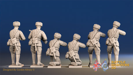 Russian padded firing fur hat machine gun team view 2