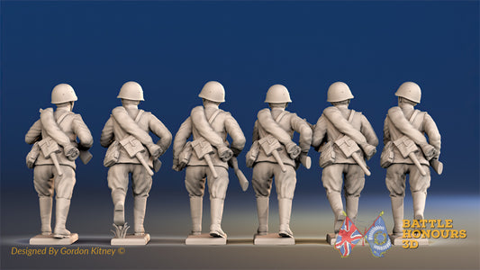 Russian Summer Uniform Advancing Helmet MG Team