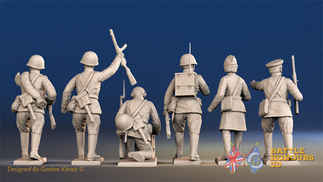 Russian summer command miniature figures view 2