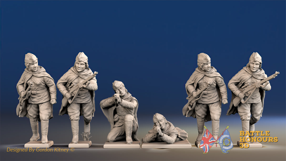 Russian summer female snipers miniature figures view 1