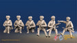 Russian summer tank riders fur hat figures view 1