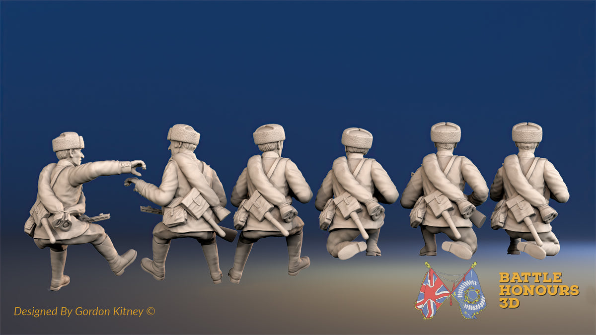 Russian summer tank riders fur hat figures view 2