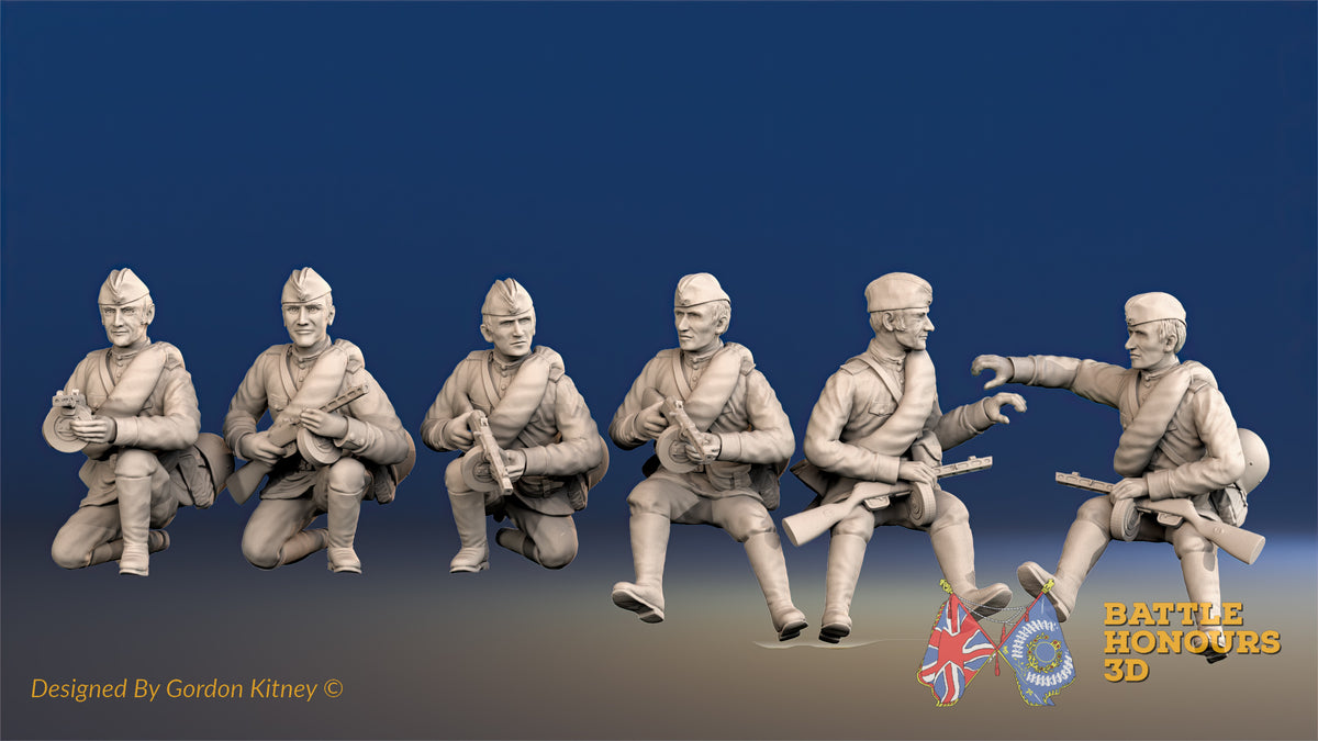 Russian summer tank riders side cap figures view 1