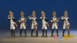 Seven Years’ War Prussian Grenadiers - Firing Line - Plain Lapels, colour example. Figures are supplied unpainted.