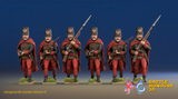 Seven Years’ War Russian Pandurs - Charging - Winter Uniform, colour example. Figures are supplied unpainted.