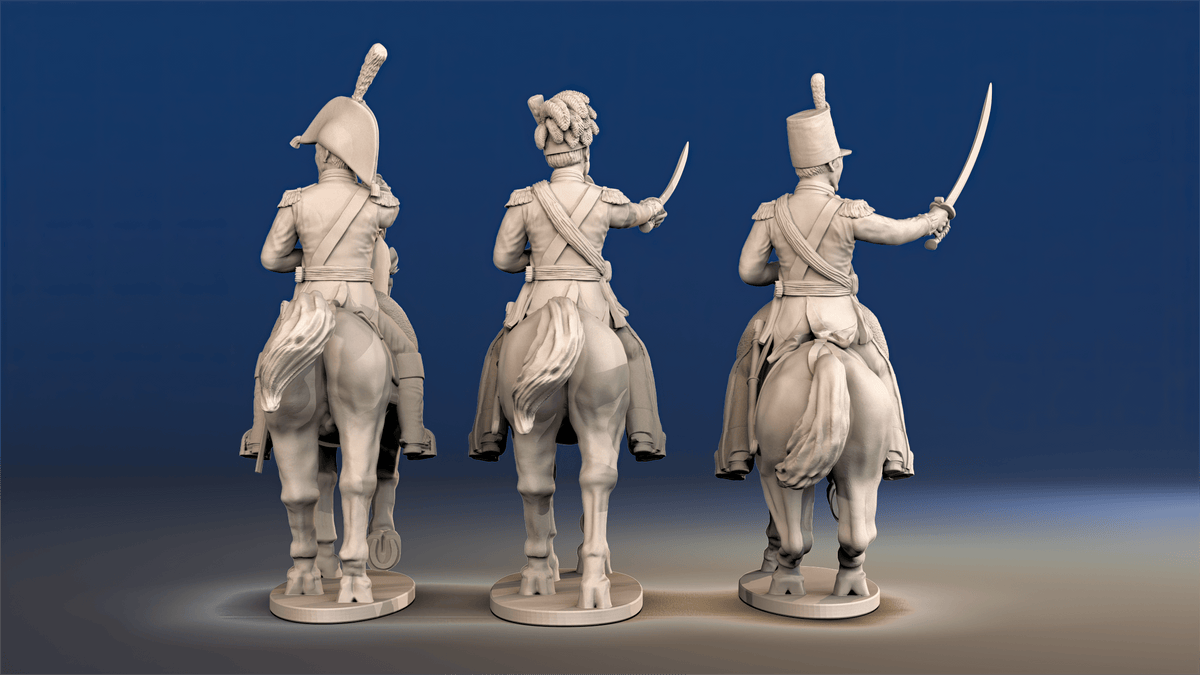 Scottish mounted colonels mixed set 2 rear view