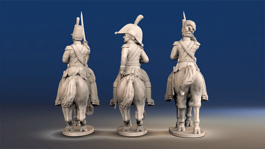 Napoleonic Scottish Mounted Colonels and Officers - Mixed - Set 1