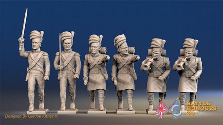 Scottish Highland flank company command treble time kilts