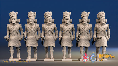 Scottish Highland flank company treble time kilts alternate view