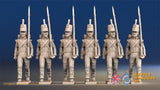Scottish Highland 71st Light Infantry marching attack figures