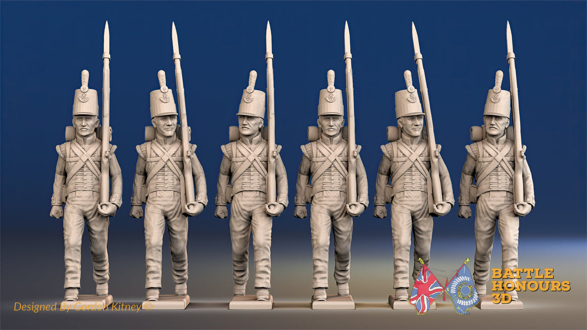 Scottish Highland 71st Light Infantry marching attack figures