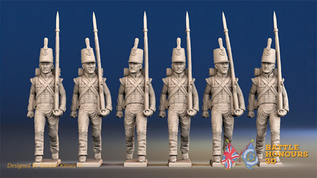 Scottish Highland 71st Light Infantry marching attack figures