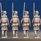 Napoleonic Scottish Highland Centre Company march attack in kilts rear view