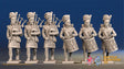Scottish Highlander pipes and drums kilts alternate view