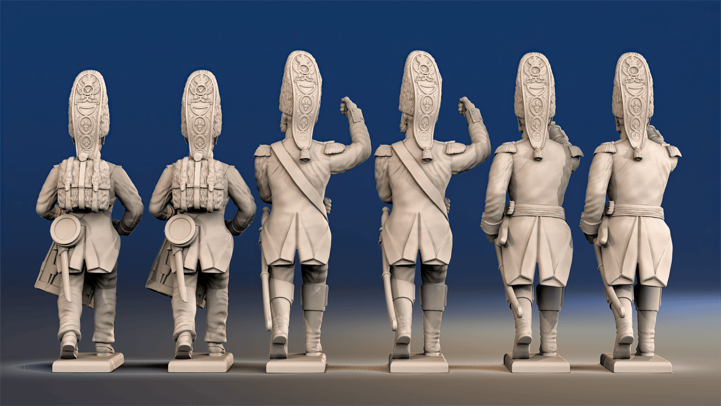 Napoleonic Spanish Grenadier Command - March Attack with Backpacks