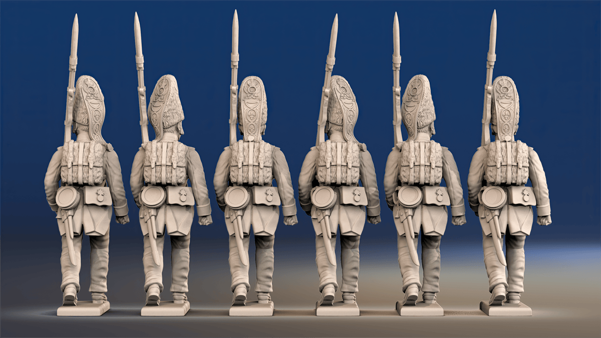 Napoleonic Spanish Grenadiers - March Attack with Backpacks