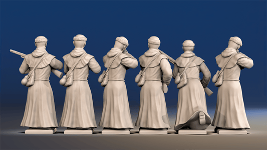 Peninsular War Spanish Guerrillas with Monk - Loading and Firing