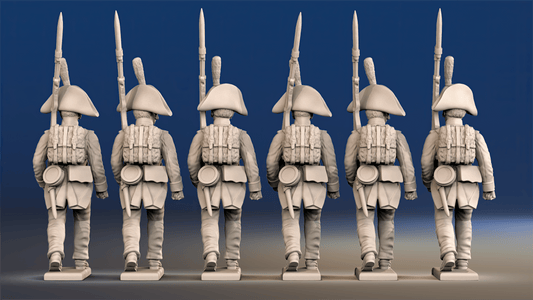 Napoleonic Spanish Regular Infantry - March Attack with Backpacks