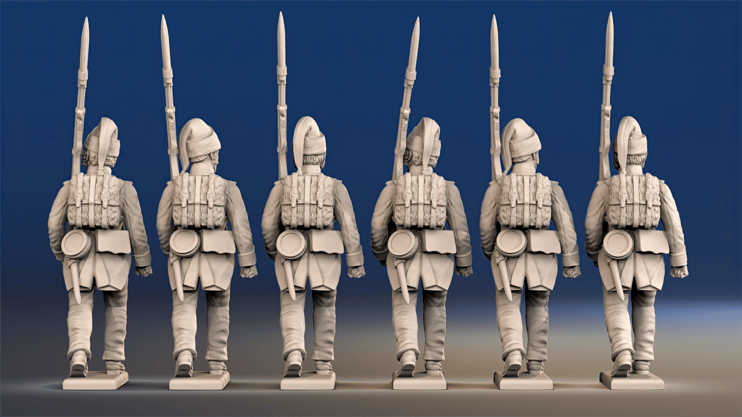 Napoleonic Spanish Regular Infantry - March Attack, Forage Caps and Backpacks