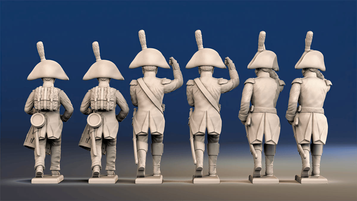 Napoleonic Spanish Infantry Command - March Attack with Backpacks