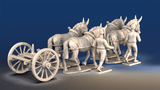 Spanish artillery 4-mule limber rear view