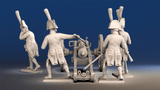 Spanish artillery firing crew bicorne rear view
