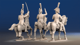 Napoleonic Spanish Generals and Colonels mounted command set 1 rear view