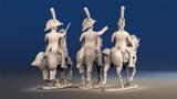 Napoleonic Spanish Generals and Colonels mounted command set 3 rear view
