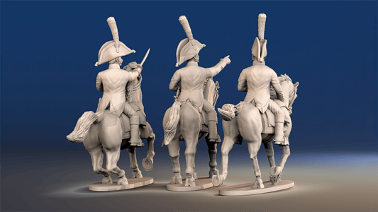 Napoleonic Spanish Generals and Colonels mounted command set 3 rear view