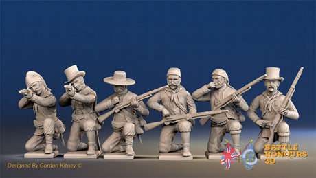 Spanish Guerrilla loading and firing kneeling alternate view