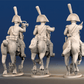Napoleonic Spanish Dragoons galloping command rear view