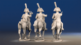 Napoleonic Spanish Dragoons galloping command rear view