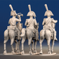 Napoleonic Spanish Dragoons trotting command rear view