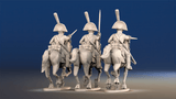 Napoleonic Spanish Dragoons galloping rear view