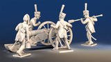 Spanish horse artillery loading gun crew rear view