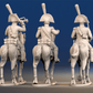 Spanish light dragoons trotting command rear view