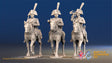 Spanish Light Dragoons command trotting alternate view