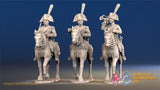 Spanish Light Dragoons command trotting alternate view