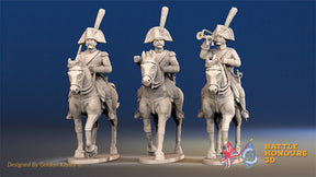 Spanish Light Dragoons command trotting alternate view