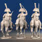Spanish light dragoons galloping rear view