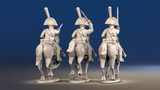 Spanish light dragoons galloping rear view