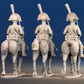 Spanish light dragoons trotting rear view