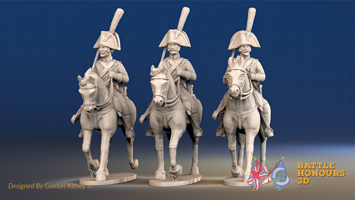 Spanish Light Dragoons trotting alternate view