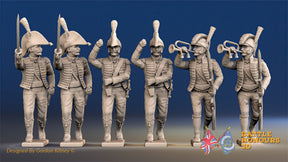 Spanish march attack light infantry Cazadores command in sandals